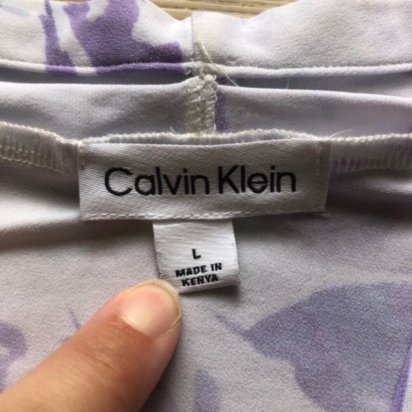 MASSIVE $10 SALE Calvin Klein Purple Wrap Blouse with Mandarin Collar - Picture 8 of 9